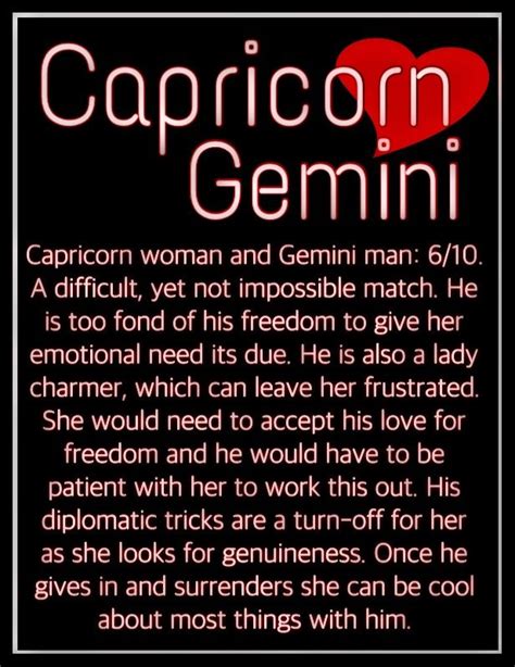 capricorn man and gemini woman dating